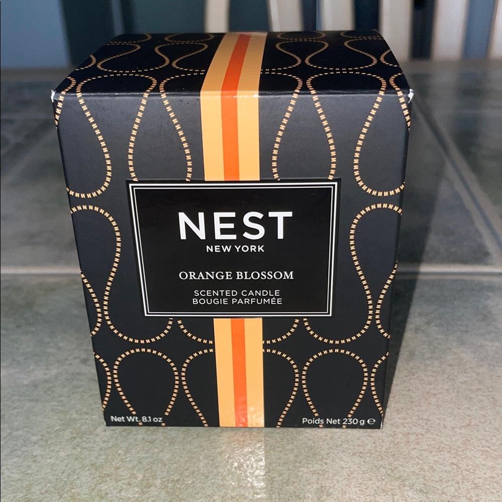 NEST Fragrances Orange Blossom Candle in Black and Orange Box